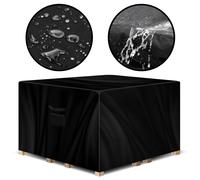 Square 250x250x90cm Outdoor Patio Waterproof Garden Furniture Cover, Weatherproof Rattan Sofa Protector Gracious Gardens Black One Size