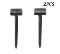 (square-2PC) Solar Animal Repeller Mole Repellent Snake Bird Mosquito Mouse Pest Repeller for Lawn Garden & Yard