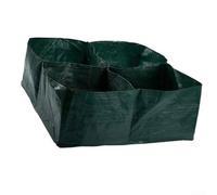 Square 4-Grid Plastic Planting Bag for Vegetable and Herb Cultivation Degradable PE Fabric for Indoor Outdoor Gardening Use