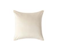 HOMESCAPES Organic 400 TC Egyptian Cotton Sateen Pillowcase, European Size - Cream - 40 x 40 cm