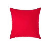 HOMESCAPES Red Pure Egyptian Cotton Euro Size Pillowcase 40 x 40 cm 200 TC 400 Thread Count Percale Equivalent Pillow Case with Zip