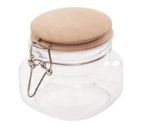 Square 500Ml Glass Jar With Wooden Lid | Luca