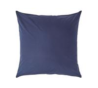 HOMESCAPES Navy Blue Pure Egyptian Cotton Euro Size Pillowcase 60 x 60 cm 200 TC 400 Thread Count Percale Equivalent Large Square Pillow Case with Zip