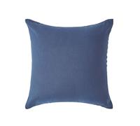 (Square - 60 x 60 cm, Navy Blue) Luxury Soft Linen Pillowcase Plain Textured