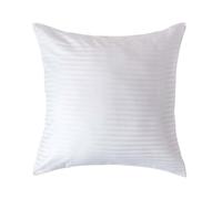 (Square - 60 x 60 cm, White) Egyptian Cotton Satin Stripe Pillowcase 330 Thread Count
