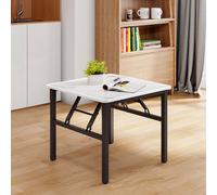 Square 60cm Folding Coffee Table with Marble Effect Top