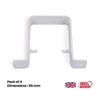 Square 65mm Downpipe Brackets Uv Resistant Gutter Bracket Clips Gutter Brackets Pack Of 4