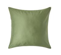 (Square - 80 x 80 cm, Moss Green) Organic Cotton Pillowcase 400TC Equivalent 600 Thread Count