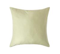 HOMESCAPES Sage Green Pure Egyptian Cotton Euro Size Pillowcase 80 x 80 cm 330 TC 500 Thread Count Percale Equivalent Satin Stripe Pillow Case with Zip