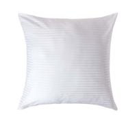 (Square - 80 x 80 cm, White) Egyptian Cotton Satin Stripe Pillowcase 330 Thread Count