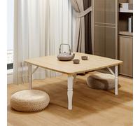 Square 80cm Wooden Folding Coffee Table Natural