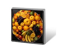 Square A Lot of Fruit Brooch Classic Mini Pin 0.7 Inch Aluminum Alloy Lapel Pin Personalized Button Badge for Backpack Hat Suit Jacket Clothing Decoration
