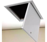 Square Access Panel 6 7 10 11 - Drywall Ceiling Hatch For Attic, Basement, Bathroom - Lockable Wall Inspection Access With Screws For Easy Installation White 350x350mm/13.8x13.8in