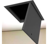 Square Access Panel 6'' 7'' 10'' 11'' For Drywall, Ceiling & Wall Inspection Hatch With Lock, Ideal For Bathroom, Attic, Basement - Durable & Easy Install Black 350x350mm/13.8x13.8in