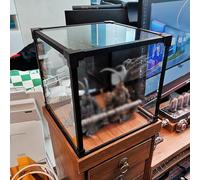 Square Acrylic Display Box Large/ Dustproof Storage Case, Custom Clear Showcase with Wood Base, 10 15 25 35 45 55 70 CM Toy Storage And Display Cabinet(15X15X15"/38x38x38cm)