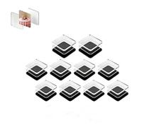 Square Acrylic Fridge Magnet DIY Kit,Self-Adhesive Magnetic Photo Frame Set, Clear Acrylic Display Blocks with Adhesive Backing,for Home,Classroom,DIY Fridge,Scrapbooking, Cabinet Decor (10 pcs)