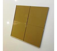 Square Acrylic Tiles, Gold Mirror - Pack of Ten - 7cm x 7cm | Gold mirror finish, shatterproof acrylic, child safe, laser cut, polished edges