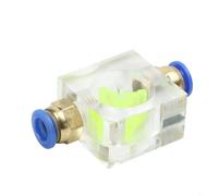 Square Acrylic Two-Way Spindle Water Flow Observer for CNC Engraving Machine Cooling Pipe, Sturdy Metal Frame for Continuous Use(10mm)