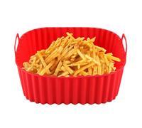 Square Air Fryer Plate - Silicone Non-Stick Baking Plate, Reusable Heat Resistant Pan | Kitchenware for Grilling, Roasting, Pizza, Cake, for Cosy Hours Around the Home and at