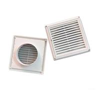 Square Air Vent Duct Featuring Slanted Louvers for Extractor Fan Hose Connection - Rain Cover and Mesh Filter Included for Grow Tent Ventilation and Dryer Vents(200)