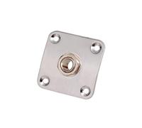 Square Alloys Guitar Output Jacks Plate With 4 Mounting Screws For Electric Guitars Durability Corrosions Resistant Easyly Install Guitar Jacks Plate