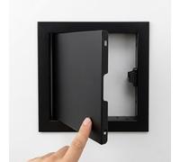 Square Aluminium Access Panel, Flush Fit Inspection Hatch for Wall & Ceiling, Plasterboard Access Panel for Plumbing, Cables & Fuse Box Cover(Black,200x300mm)