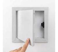 Square Aluminium Access Panel, Flush Fit Inspection Hatch for Wall & Ceiling, Plasterboard Access Panel for Plumbing, Cables & Fuse Box Cover(White,200x300mm)