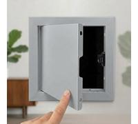 Square Aluminium Access Panel, Flush Fit Plasterboard Inspection Hatch, Push Lock Wall & Ceiling Access Panel Door for Electrical Plumbing(Gray,350x350mm)