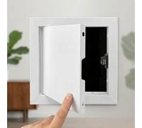 Square Aluminium Access Panel, Flush Fit Plasterboard Inspection Hatch, Push Lock Wall & Ceiling Access Panel Door for Electrical Plumbing(White,350x350mm)