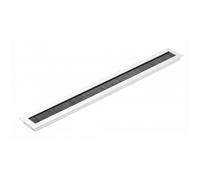 Square aluminium desk cable grommet Aluminium Black 180 450 mm
