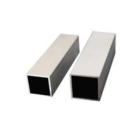 Square Aluminum Tube, 2pcs 6063 Aluminum Square Pipe Rectangular Tube Profile for Decorative and Functional Use Industry 10x10mm-80x80mm(20x30x1mm)
