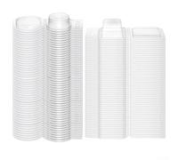 Square and Round Wax for mold Cups 100pcs Plastic Clear Square(100pc rounds)