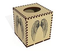 Square 'Angel Wings' Wooden Tissue Box Cover (TB00018925)