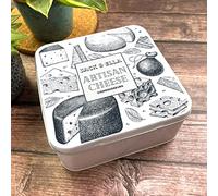 Square Antique Black Monotone Personalised Vintage Artisan Cheese Tin Personalised Gift | Custom Gift | Personalized Tin | Personalised Tins | Gift For Her | Gift For Him