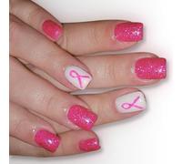 Square Artificial Nails With French Glittering And Flower Designs Easy Apply False Nails For Parties And Weddings Removable Scintillate False Hoofs