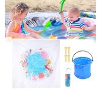Square Baby Beach Pool,2 in 1 Kiddie Pool and Beach Blanket,78 X 78Ft Portable Cartoon Ocean Theme Toddler Beach Puddle,Sandproof Cute Toddler Paddling Pool Beach Blanket for Summer Vacation Picnic