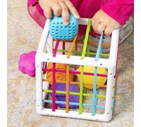 (Square) Baby InnyBin Soft Cube Montessori Educational Shape Sorting Toys Tactile Touch