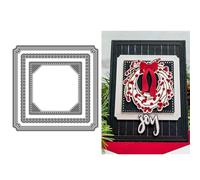 Square Background Label Die Cuts for Card Making, Various Lace Metal Cutting Dies for Paper Scrapbooking, DIY Stencils for Album Party Wedding Festivals Decoration