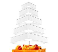 Square Baking Moulds - Polished Steel Dessert Shapes, Baking Frame Set, Pastry Assembly Shapers, Craft Confectionery Equipment, Precise Sweet Portion Tools