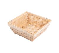 Square Bamboo Bread Tray Food Storage Wicker Christmas Hamper Retail Display Tray Small Basket (10)