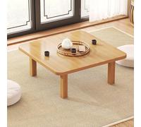 Square Bamboo Coffee Table Foldable & Stylish 60x60x37cm Versatile Design for Any Interior Decor Perfect for Living Room & MultiScene Use Wooden Finish