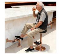 Square Bar Foot Rail Kit for Retirement Apartment, 4 Ft 5ft 6 Ft 7ft 8ft 9 Ft 10 Ft 3ft 3foot Custom Undercounter Flat Foot Rest Bracket, Basement Pub Kick Bar(Rose Gold,17ft/518cm)