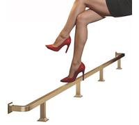 Square Bar FootRest Rail Kit 10 9 8 6 5 4 3 2 ft, Foot Rest for Kitchen Island/Home Bar/Commercial Restaurant, Small Bar Foot Rail Indoors/Outdoors(Gold,12.5ft/381cm)