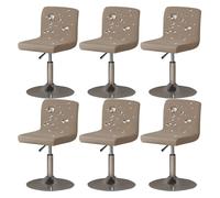 Square Bar Stool Covers Set of 2 4 6 Waterproof, Bar Stool Covers with Counter Height Bar Stool Cover for Dining Chairs Khaki 6 pieces