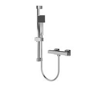 Square Bar Valve and Slide Rail Shower Kit - Chrome - Balterley