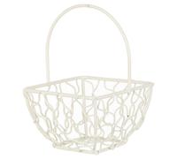 (Square Basket Small, Ivory) 6x Wire Metal Mesh Wedding Table Decor Baskets