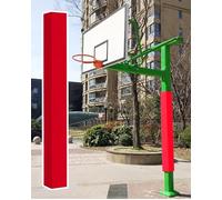Square Basketball Goal Padding for Pole Wrap Around, 7 X 7 Support Post Pole Cover for Basement Garage Inground, Custom Collapse Barrier Attachment(Red,H 36(3ft))