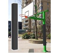 Square Basketball Goal Padding for Pole Wrap Around, 7 X 7 Support Post Pole Cover for Basement Garage Inground, Custom Collapse Barrier Attachment(Black,H 36(3ft))