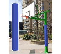Square Basketball Goal Padding for Pole Wrap Around, 7 X 7 Support Post Pole Cover for Basement Garage Inground, Custom Collapse Barrier Attachment(Blue,H 36(3ft))