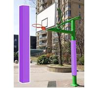 Square Basketball Goal Padding for Pole Wrap Around, 7 X 7 Support Post Pole Cover for Basement Garage Inground, Custom Collapse Barrier Attachment(Purple,H 60"(5ft))